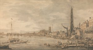 A cidade de Westminster de perto do York Water Gate 作： Canaletto