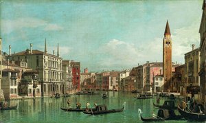 大運河、ヴェネツィア、南東向き、カンポデッラカリタから右、1730年代。