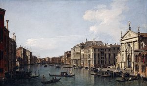 大運河、ヴェネツィア、サンステーからファブリーシェヌオーヴェディリアルトまで南東を見て、 作： Giovanni Antonio Canal