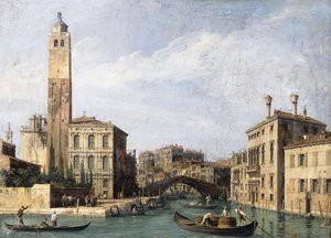 サンジェレミア、パラッツォラビア、カンナレージョへの入り口がある大運河、1726-1730年頃 作： Giovanni Antonio Canal