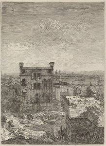 柱廊のある家 作： Canaletto