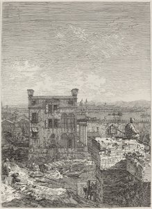 柱廊のある家[右] 作： Canaletto