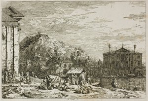 ヴェドゥテより「ドロの市場」 作： Canaletto
