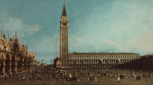 ヴェネツィアのサンマルコ広場、1742-1745 作： Giovanni Antonio Canal