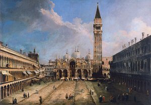 ヴェネツィアのサンマルコ広場（1723-1724年頃） 作： Giovanni Antonio Canal