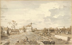 パドヴァのブレンタ運河とポルタ・ポルテッロ、1740-1743年