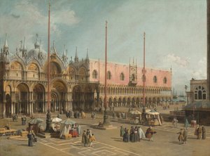 サン マルコ広場、ヴェネツィア、17421744。 作： Canaletto