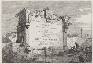 タイトル プレート、c。 17351746。 作： Canaletto