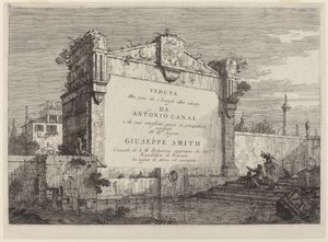 タイトル プレート、c。 17351746。 作： Canaletto