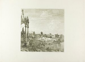 司教の墓のある町の眺め（ヴェドゥテより 作： Canaletto