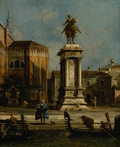 バルトロメオ・コッレオーニの騎馬像の眺め 作： Canaletto