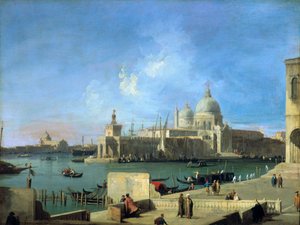 ヴェネツィアの大運河の入り口からの敬礼の眺めc1727-1728 作： Giovanni Antonio Canal