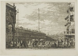 le Procuratie niove e S. Zimian V.、Vedute より 作： Canaletto