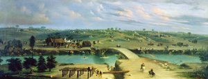 アルゼンチン、サンロレンソ川の対岸にあるアルゼンチンキャンプ 作： Candido Lopez