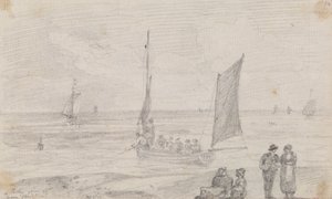 1815 年 9 月 18 日、ブライトン ビーチの近くで開かれるパーティー 作： Capt. Thomas Hastings