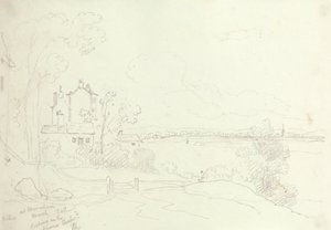 1848 年 3 月、セヴァーン川東方を見下ろすニューナムにて