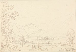 1835 年 7 月、ボローデールを見つめるダーウェント 作： Capt. Thomas Hastings