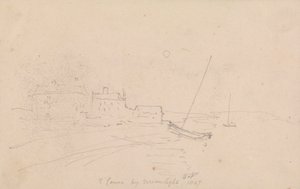 1827 年 9 月、月明かりに照らされたイースト カウズ 作： Capt. Thomas Hastings