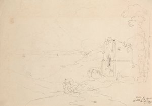 Ruínas de Walton Church, Clevedon, 6 de setembro de 1845