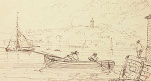 ボートマンのスケッチ、西カウズ、1826 年 2 月 16 日 作： Capt. Thomas Hastings