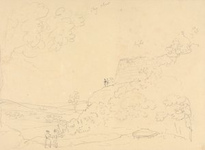 ヒルサイド バスティオンのスケッチ、ワイト島 作： Capt. Thomas Hastings