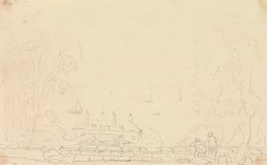 ワイト島、海岸近くの邸宅のスケッチ 作： Capt. Thomas Hastings