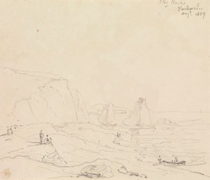 スタッグ ロックス、淡水、1827 年 8 月 作： Capt. Thomas Hastings