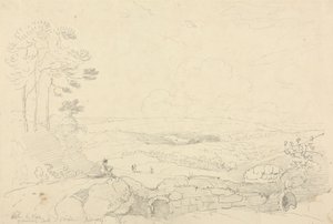 カリスブルック城の城壁内、ワイト島、1829 年 6 月 作： Capt. Thomas Hastings