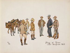 サプライズヒル後の休戦の旗、Ladysmith of Ladysmith、1900年 作： Captain Clive Dixon