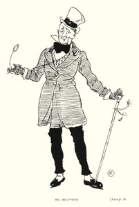 ディケンズのキャラクターミスター・マイコーバー（リトグラフ 作： Captain Edward Henry Handley Read