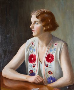 作家・イラストレーターのマリアン・エイダの肖像。パート、1930年頃