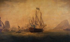 ロード・ハウ提督によるジブラルタルの救済 作： Captain William Elliott