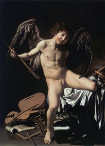 ドイツ語：Amor als Sieger Amor Vincit Omnia 作： カラヴァッジョ