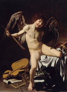 ドイツ語：Amor als Sieger Amor Vincit Omnia 作： カラヴァッジョ