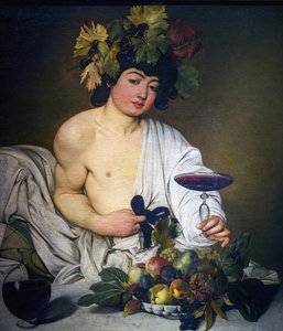 イタリア語： Bacco Bacchus 作： カラヴァッジョ