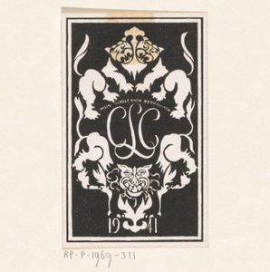 Carel Lion Cachet の Ex libris 作： Carel Adolph Lion Cachet