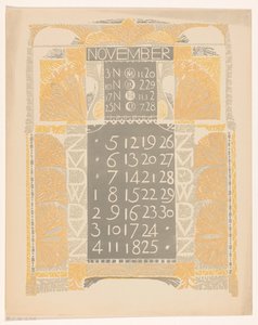 Kalenderblatt November 1899 作： カレル・アドルフ・ライオン・カシェ