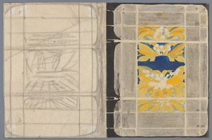 Entwurf für einen Buchumschlag mit Blumenmotiv 作： カレル・アドルフ・ライオン・カシェ
