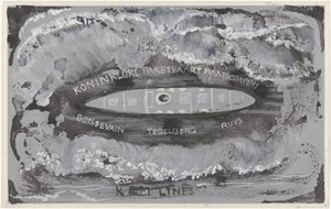 Koninklijke Paketvaart Maatschappij のビネットのデザイン 作： Carel Adolph Lion Cachet
