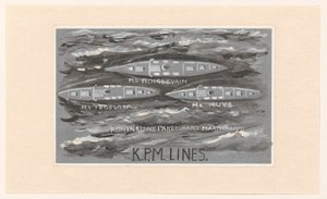 Koninklijke Paketvaart Maatschappij、K.​​P.M. のビネットのデザイン 行 作： Carel Adolph Lion Cachet
