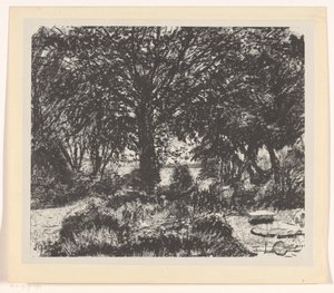 大きな木のある庭 作： Carel Adolph Lion Cachet
