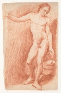 バケツを持つ裸の男 作： Carel Brandes