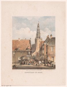 フローニンゲンの Brugstraat と Der Aa 教会 Brugstraat と Akerk (オブジェクトのタイトル) 作： Carel Christiaan Antony Last