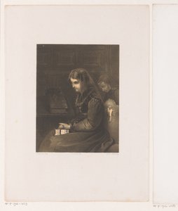 聖書を膝の上に載せたベールをかぶった女性 作： Carel Christiaan Antony Last