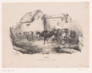 羊飼いと牛の群れ Pictura (オブジェクトのシリーズ タイトル) 作： Carel Christiaan Antony Last