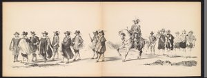 ライデン学生のマスカレード、1850年（プレート6） 1629年のヘルトーヘンボスでのフレデリック・ヘンドリックによるイントクト：H.H. Leydsche Hoogeschool den XI の学生 1850 年 6 月 (オブジェクトのシリーズ タイトル) 作： Carel Christiaan Antony Last