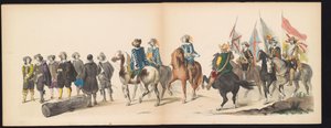 ライデン学生のマスカレード、1850年（プレート9） 1629年のヘルトーヘンボスでのフレデリック・ヘンドリックによるイントクト：H.H. Leydsche Hoogeschool den XI の学生 1850 年 6 月 (オブジェクトのシリーズ タイトル)