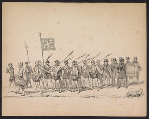 ユトレヒトの学生の仮面舞踏会、1846年（プレート22） 1549 年 10 月 3 日、1846 年 6 月 17 日に H.H. ユトレヒトの学生 作： Carel Christiaan Antony Last