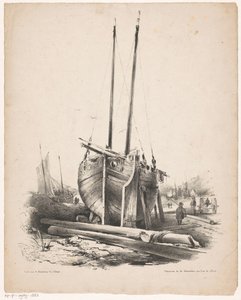 修理中の漁船 作： Carel Christiaan Antony Last