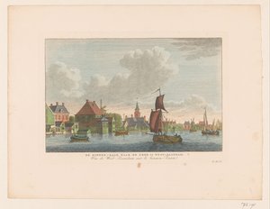 海の向こうに見えるウェストザーンダムの村の眺め Binnen-Zaan から West-Zaandam の教会へ / Vue de West-Zaandam sur le Binnen-Zaan (オブジェクトのタイトル)